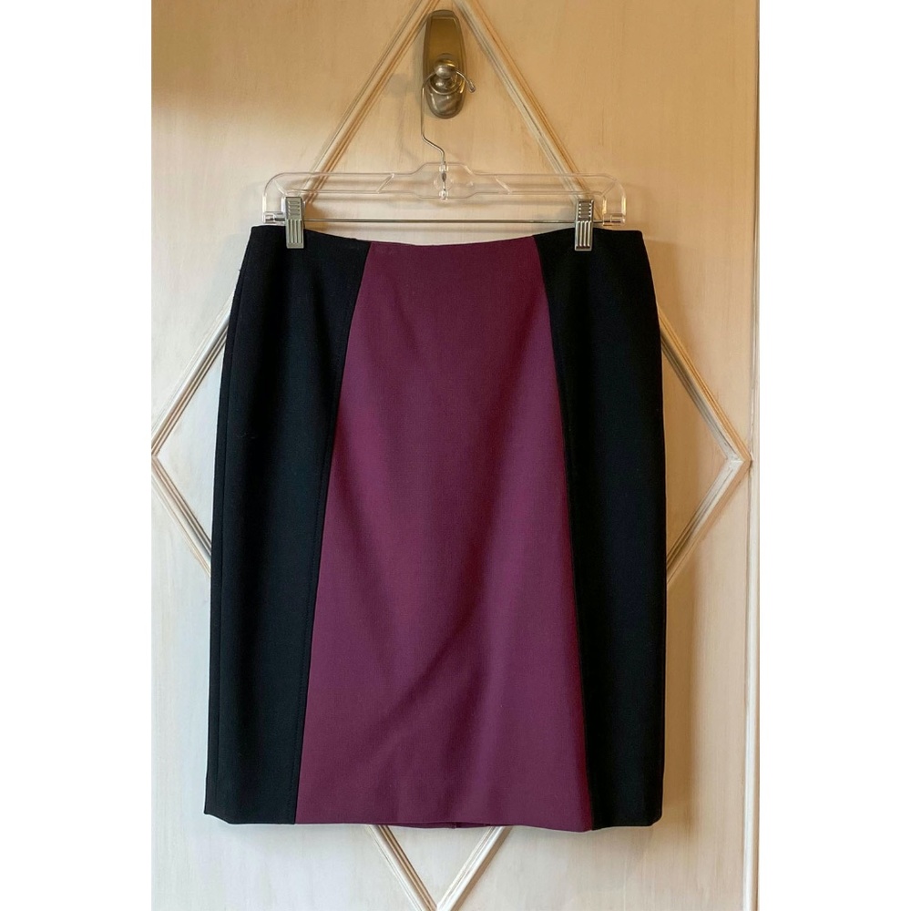 Halogen Plum and Black Pencil Skirt